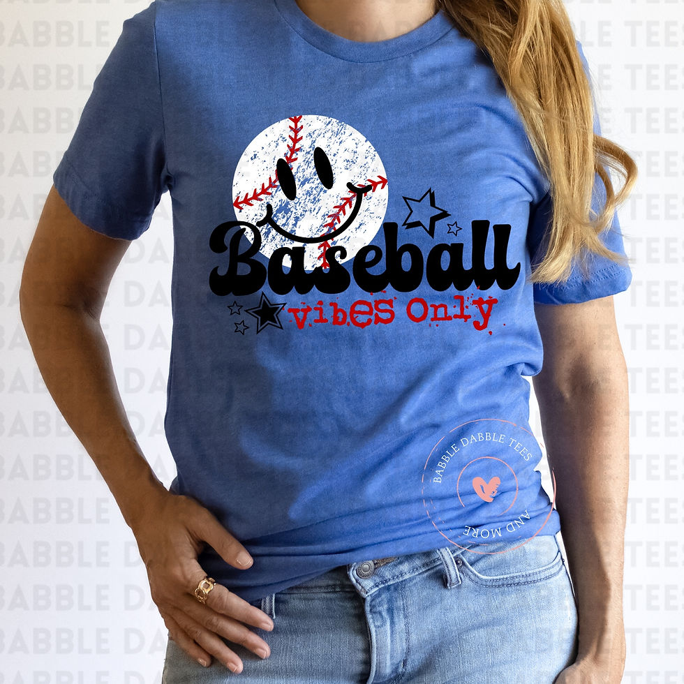 Baseball Vibes Only Smilie