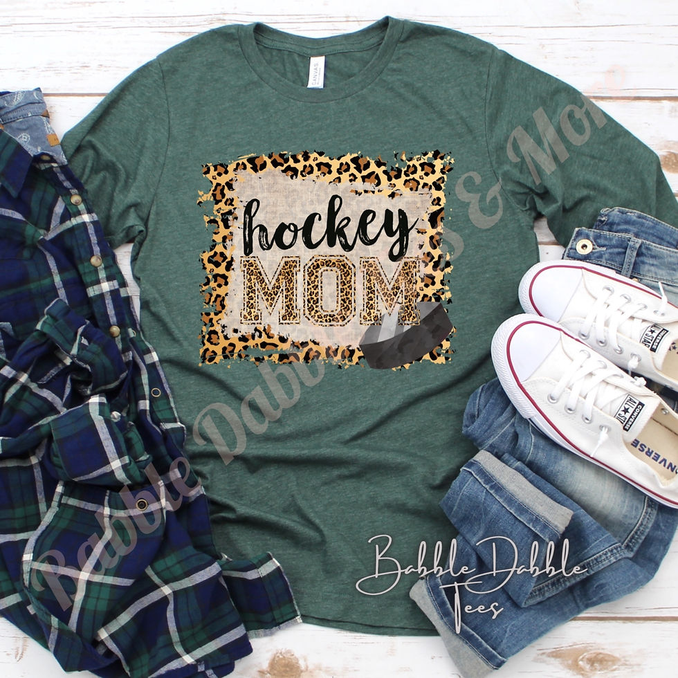 Hockey Mom Leopard Background