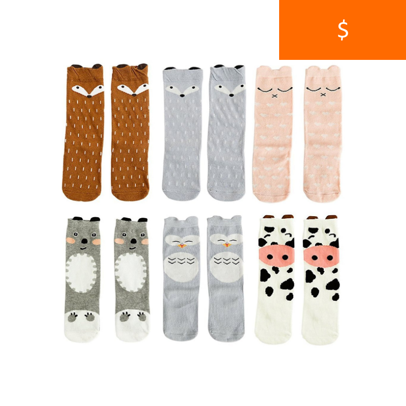 Baby Girls Boys Knee High Stockings Cartoon Animal Socks