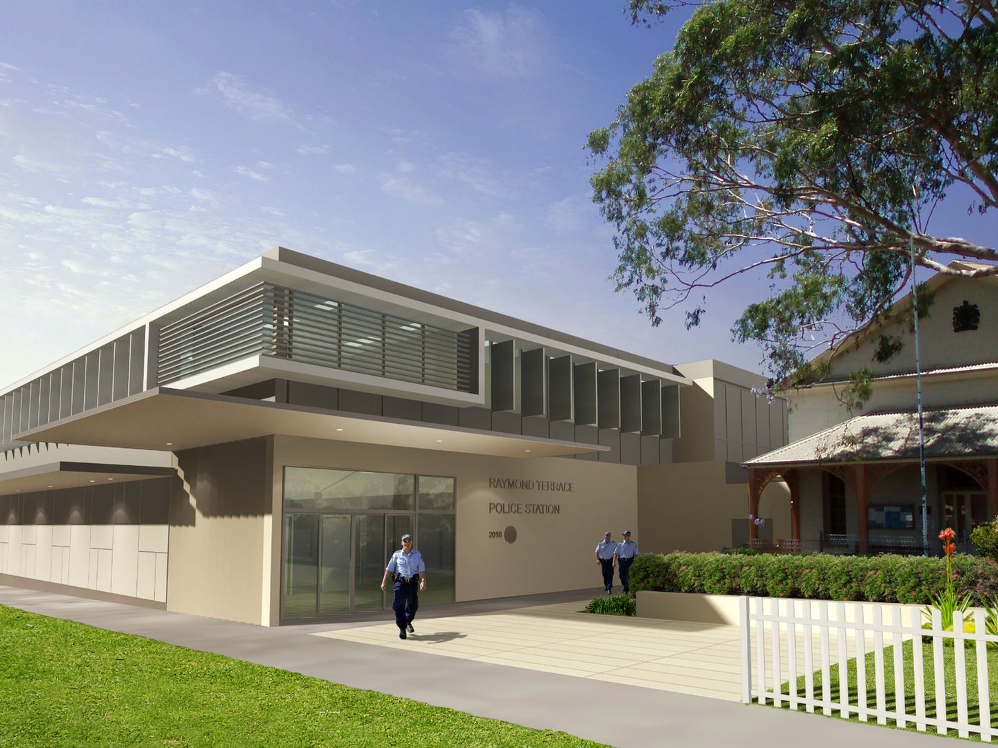 Raymond Terrace Police Station — exterior of Raymond Terrace Police Station showing the main facade and entry