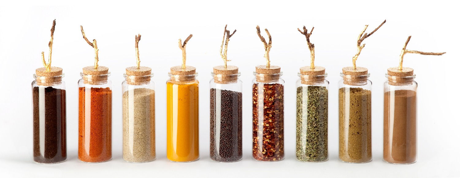 Gold Leaf Spice Jars