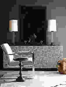 Bernhardt black and white graphic Chest