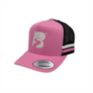 6507 Pink/Black Pinched A Frame Trucker