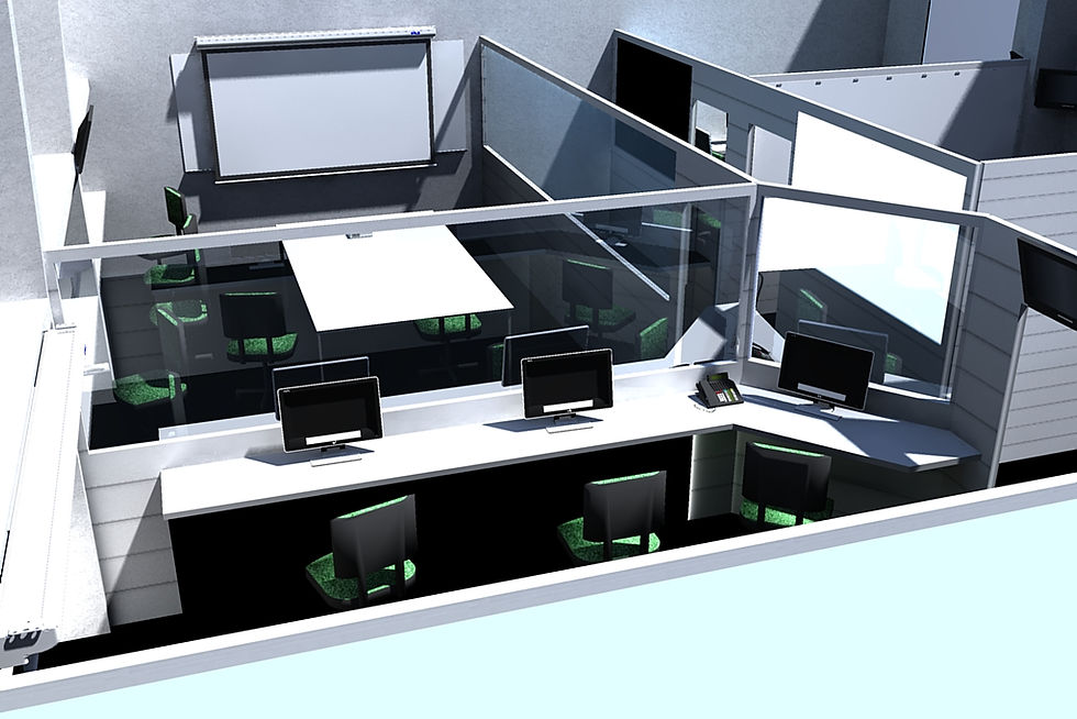 Diseño y render 3D oficinas