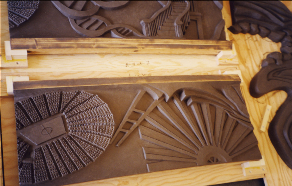 04 Bldg A Foundation with piece of Merging Rivers - plastilene.jpg