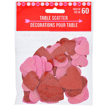 Glittery Assorted Foam Heart Shapes, 60-ct. Packs