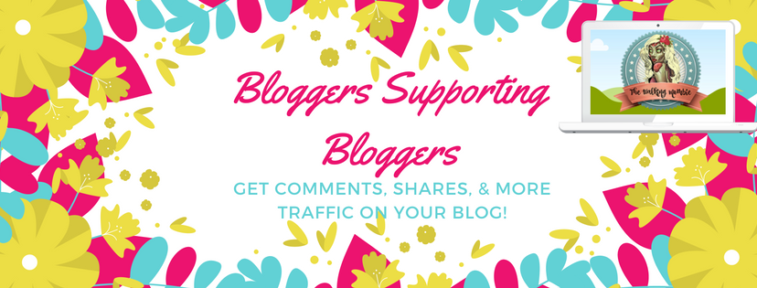 Bloggers Supporting Bloggers private Facebook group banner with colorful flowers and The Walking Mombie logo