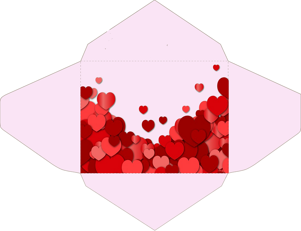 red heart pile envelope