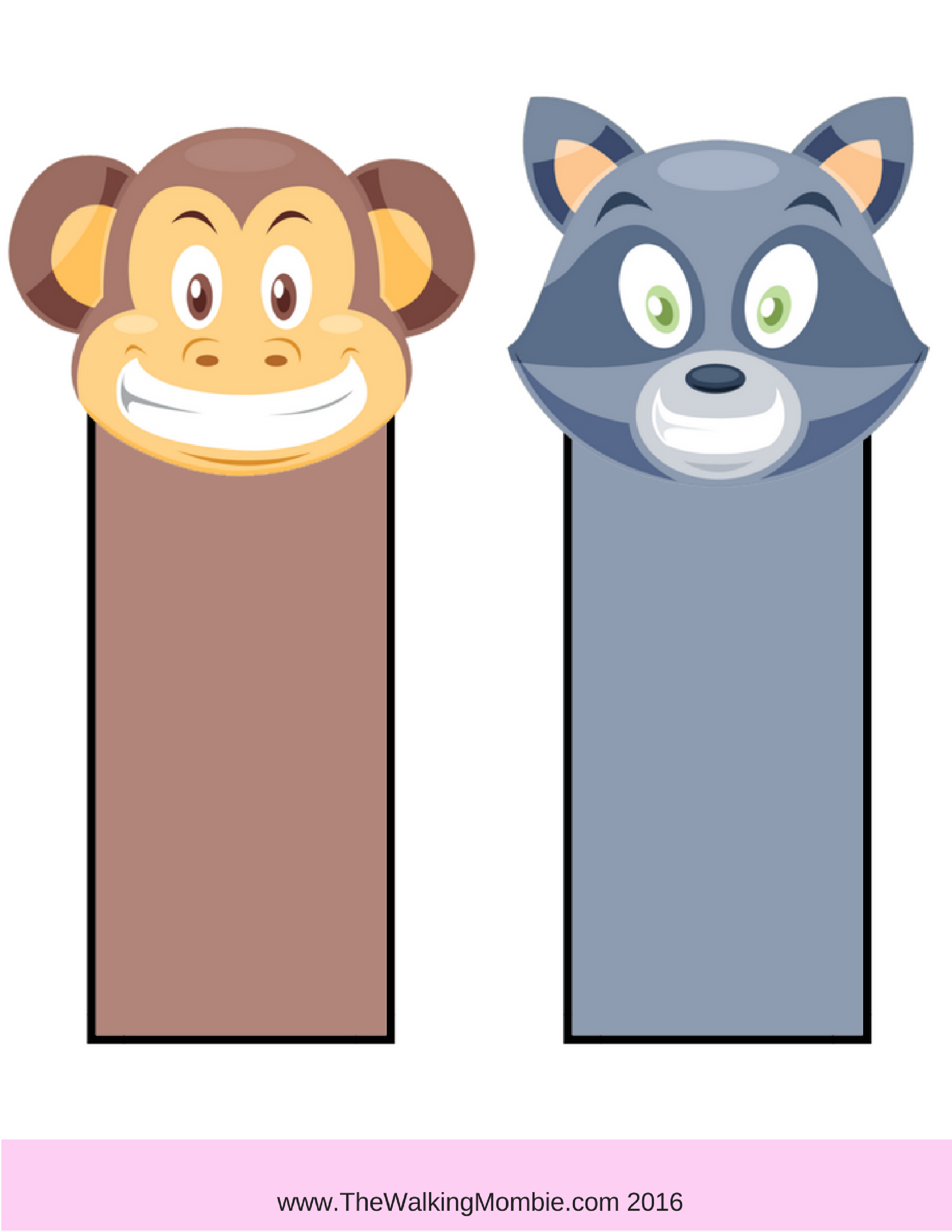 Free Printable Animal Bookmarks Just Click Print 