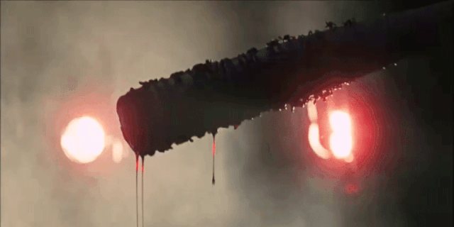 Lucille vampire bat dripping blood