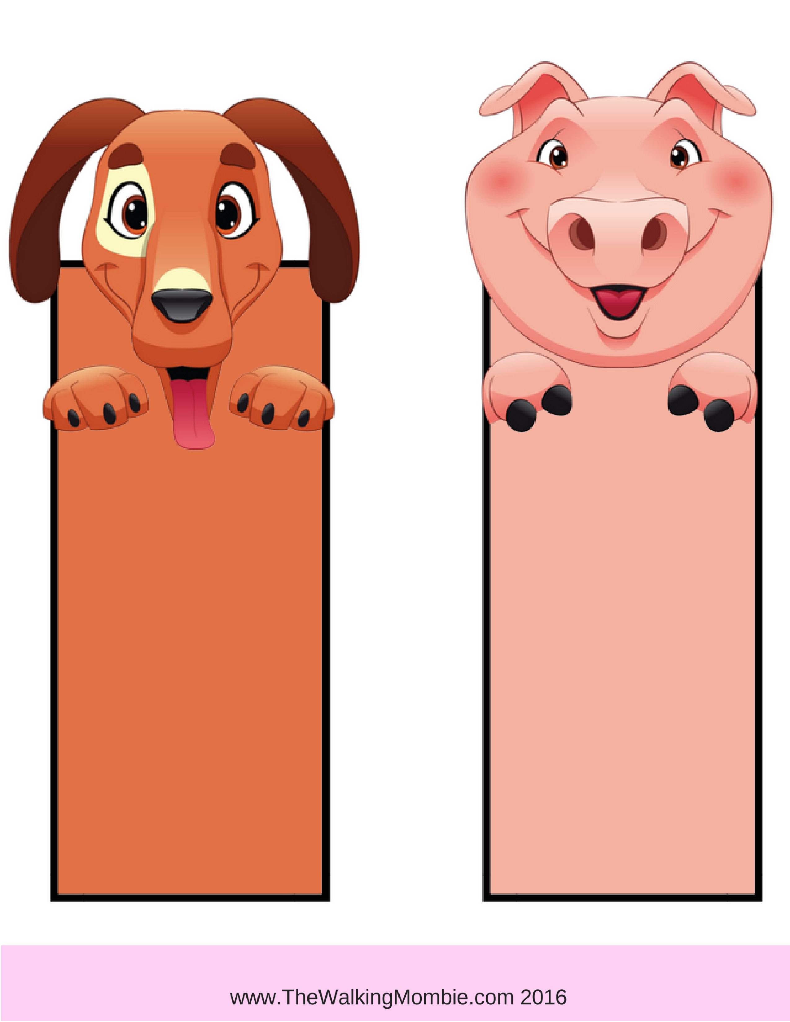 Free Printable Animal Bookmarks Just Click Print 