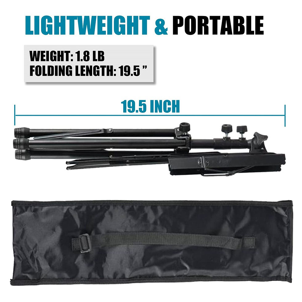 Thumbnail: Music Stand: Dual Use Folding Sheet Music Stand, Portable and Lightweight
