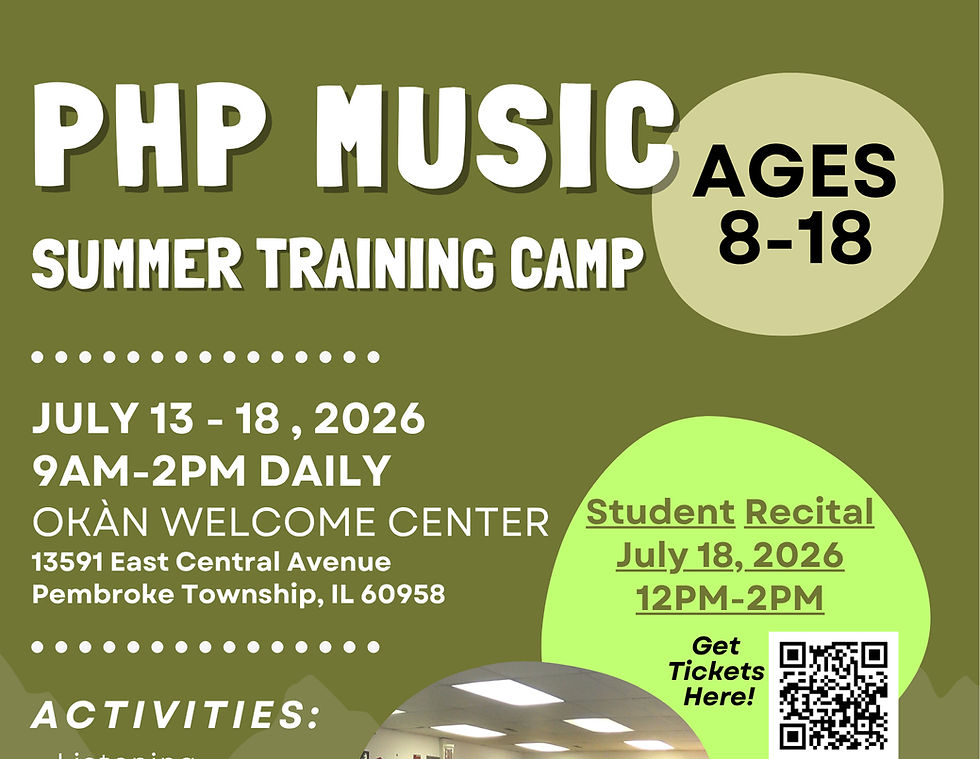 Tickets for PHP Music Summer Training Camp (2026) STUDENT RECITAL
