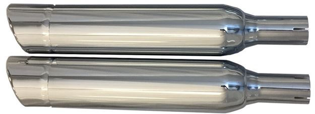 Thumbnail: SOFTAIL Short Chrome Tip Compatible Exhaust Pipes