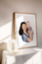 Thumbnail: Commissioned portrait drawing of mother and son for Mother´s Day