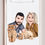 Thumbnail: Digital custom portrait drawing of couple and cats
