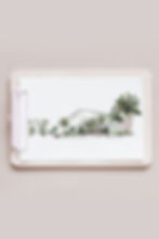 Thumbnail: Illustration of house and palm trees for wedding invitation