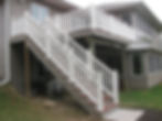 Composite deck and vinyl railing