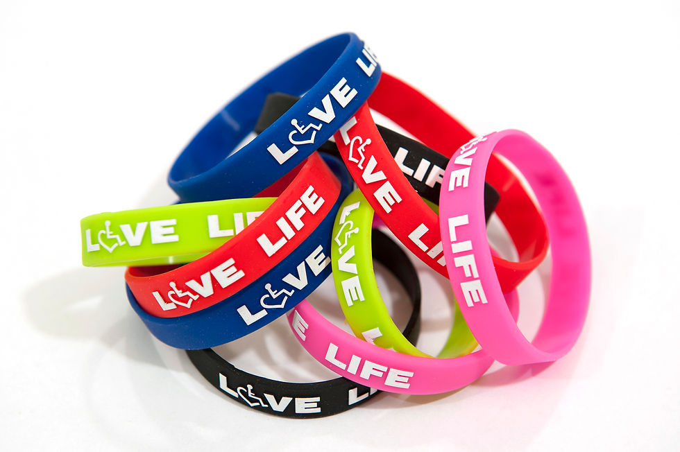 Love Life Bracelets Wheel Chair Hearts
