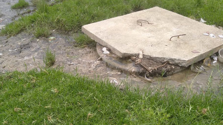 SEWERAGE IN RIVER BECAUSE CABLE WAS STOLEN TWO YEARS BACK