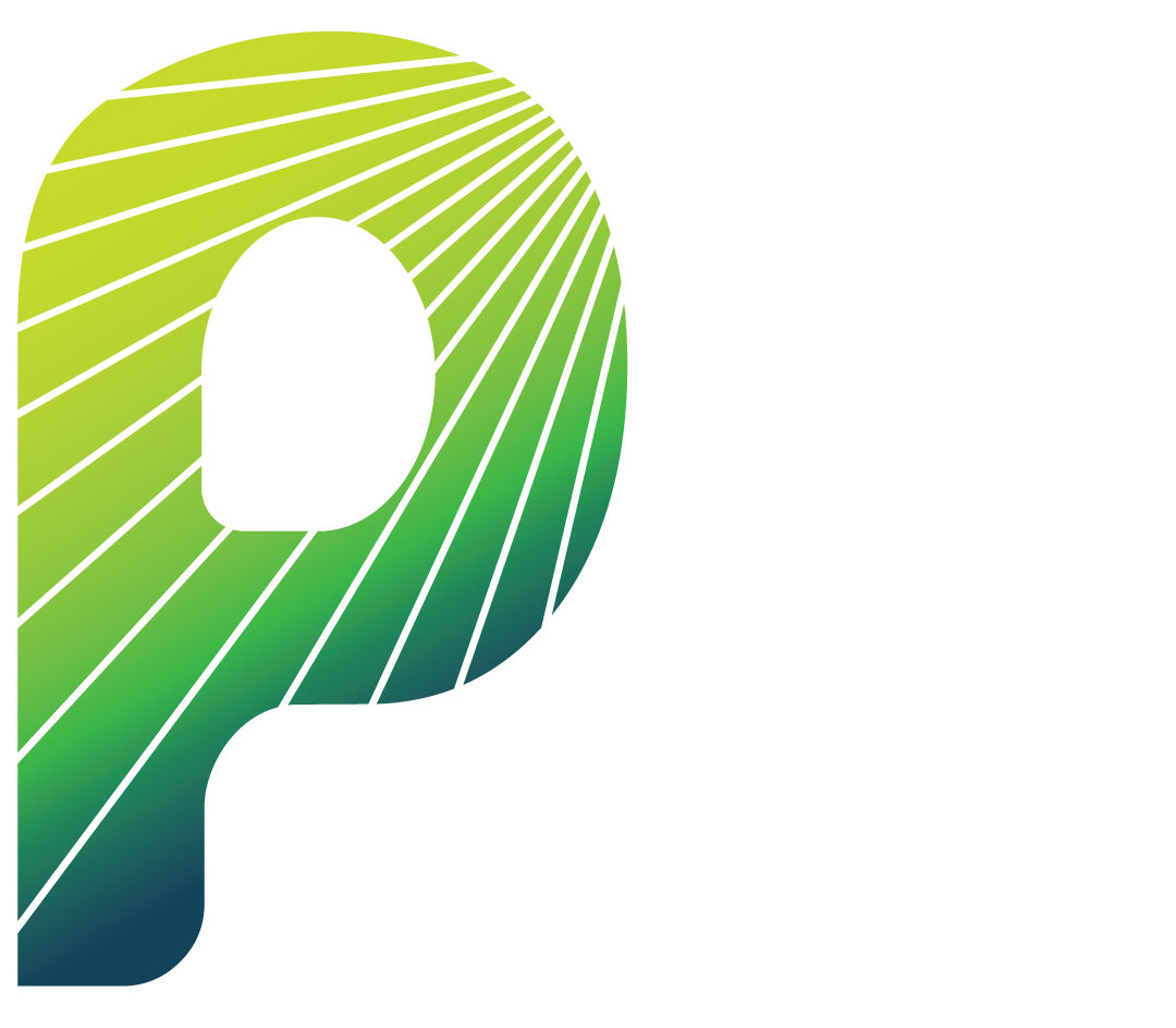 Perfekt logo with a stylized green letter P.