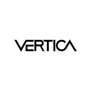 Vertica logo set against a white background