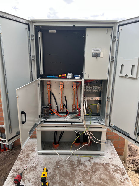 Electrical control panel interior