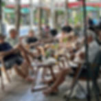Outdoor patio at Scallywags undercover sports bar projector and non smoking Danang family-friendly bar Danang non-smoking bar Danang air-conditioned bar Danang outdoor patio Danang comfortable seating Danang bars near My Khe Beach tourist district bars Danang An Thuong bars expat bars Danang nightlife best beer selection