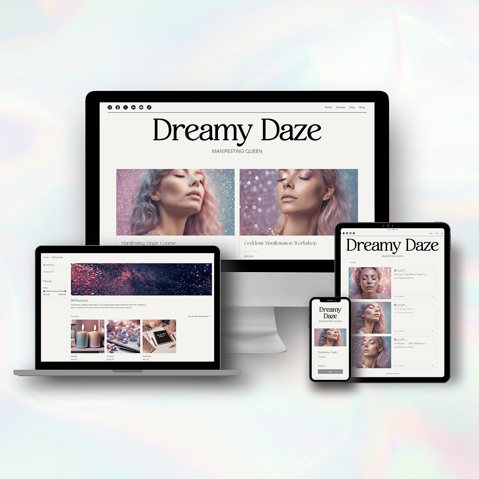 Wireframe of Miss Wix Website Wix White Label Design Web Design Australia Web designer australia wix studio template wix editor template wix marketplace