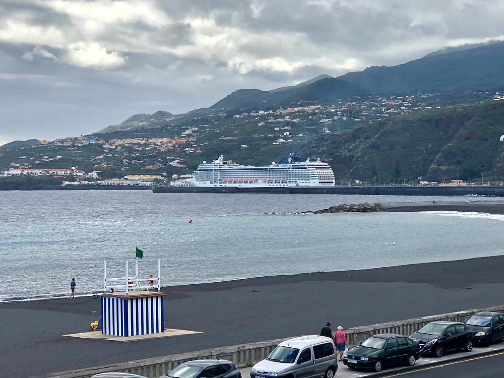 our ship docked in the Canary Islands