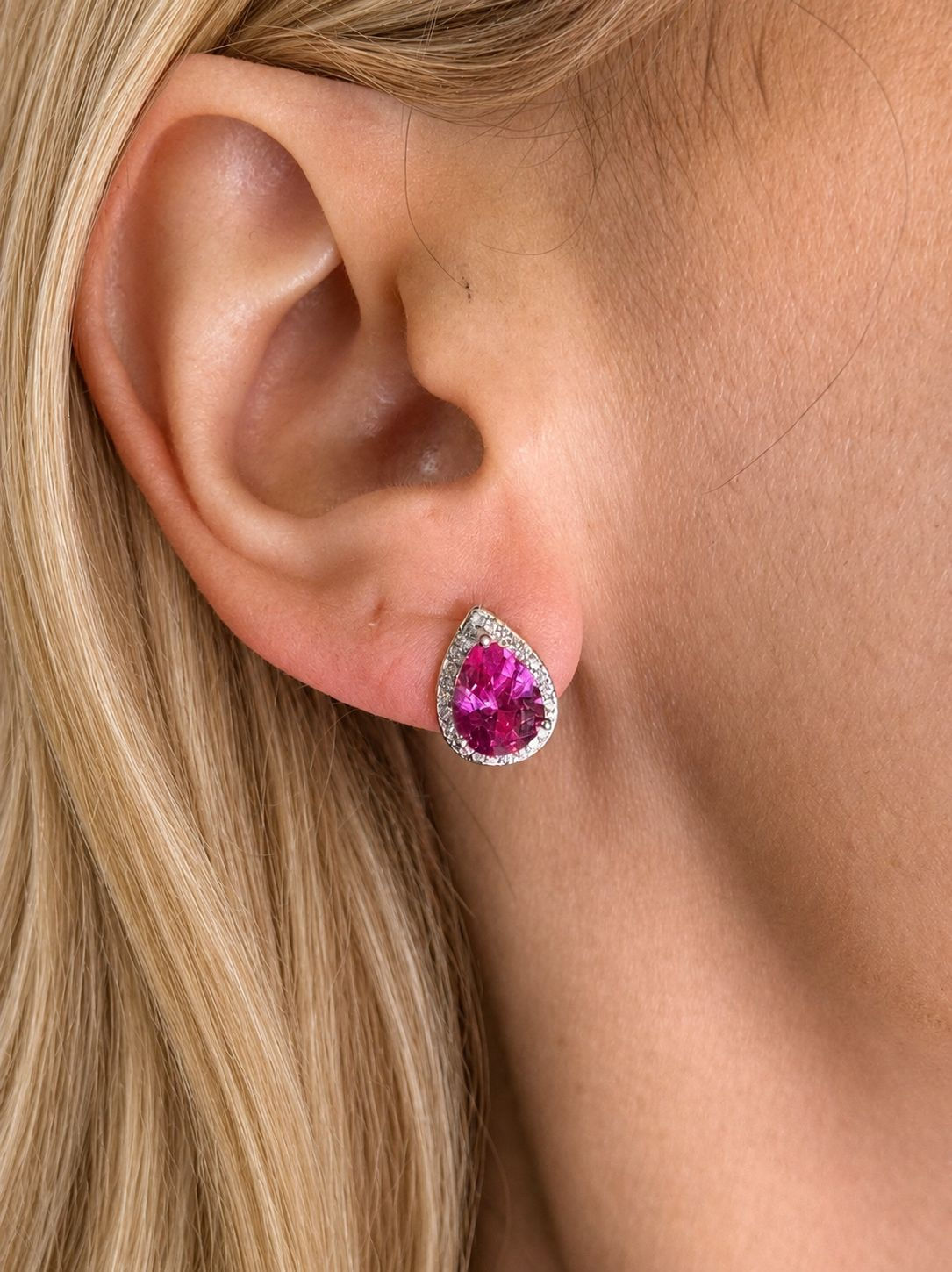 Brinco Gota Condessa Pink