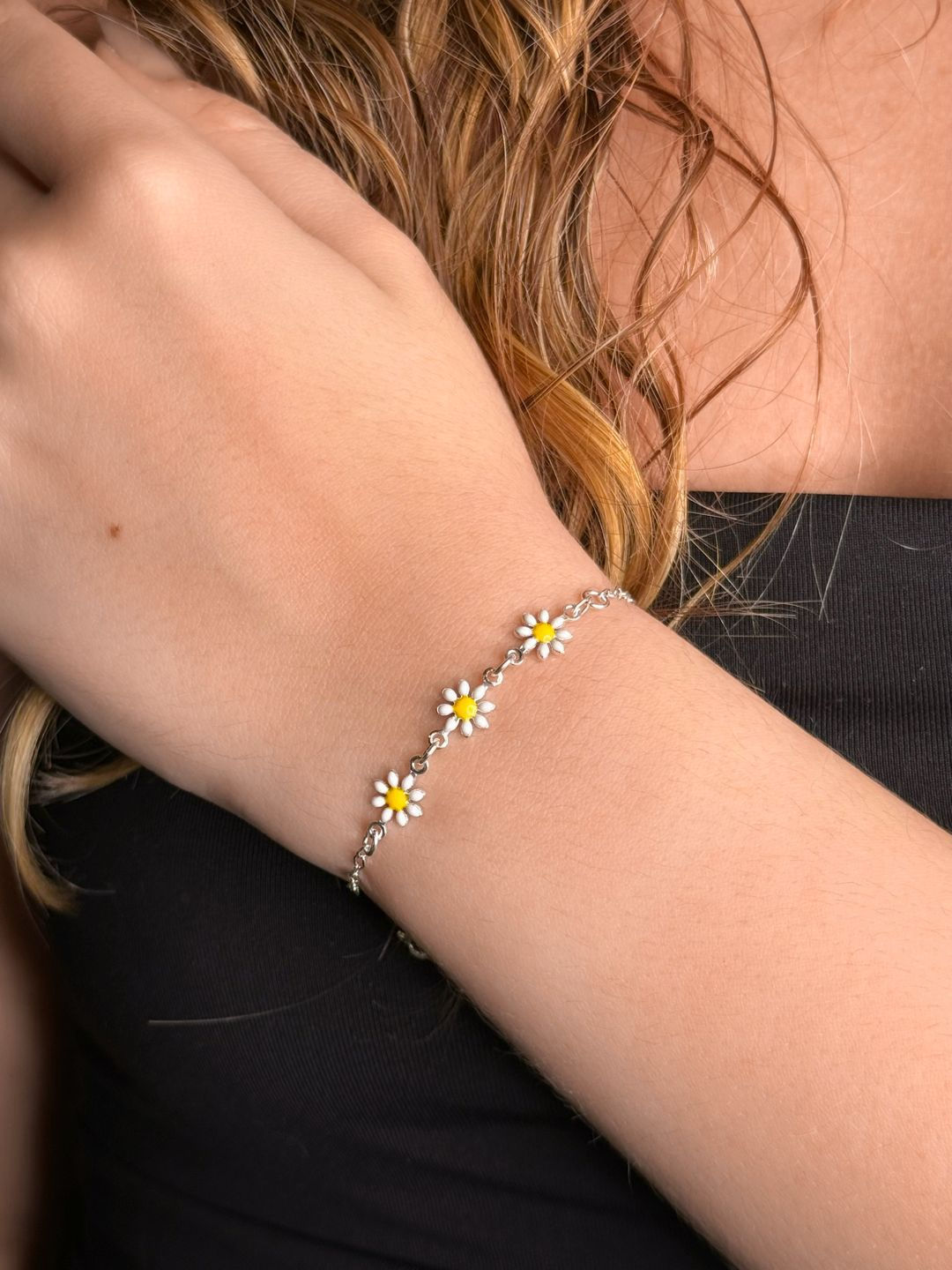 Pulseira Daisies Prata 925