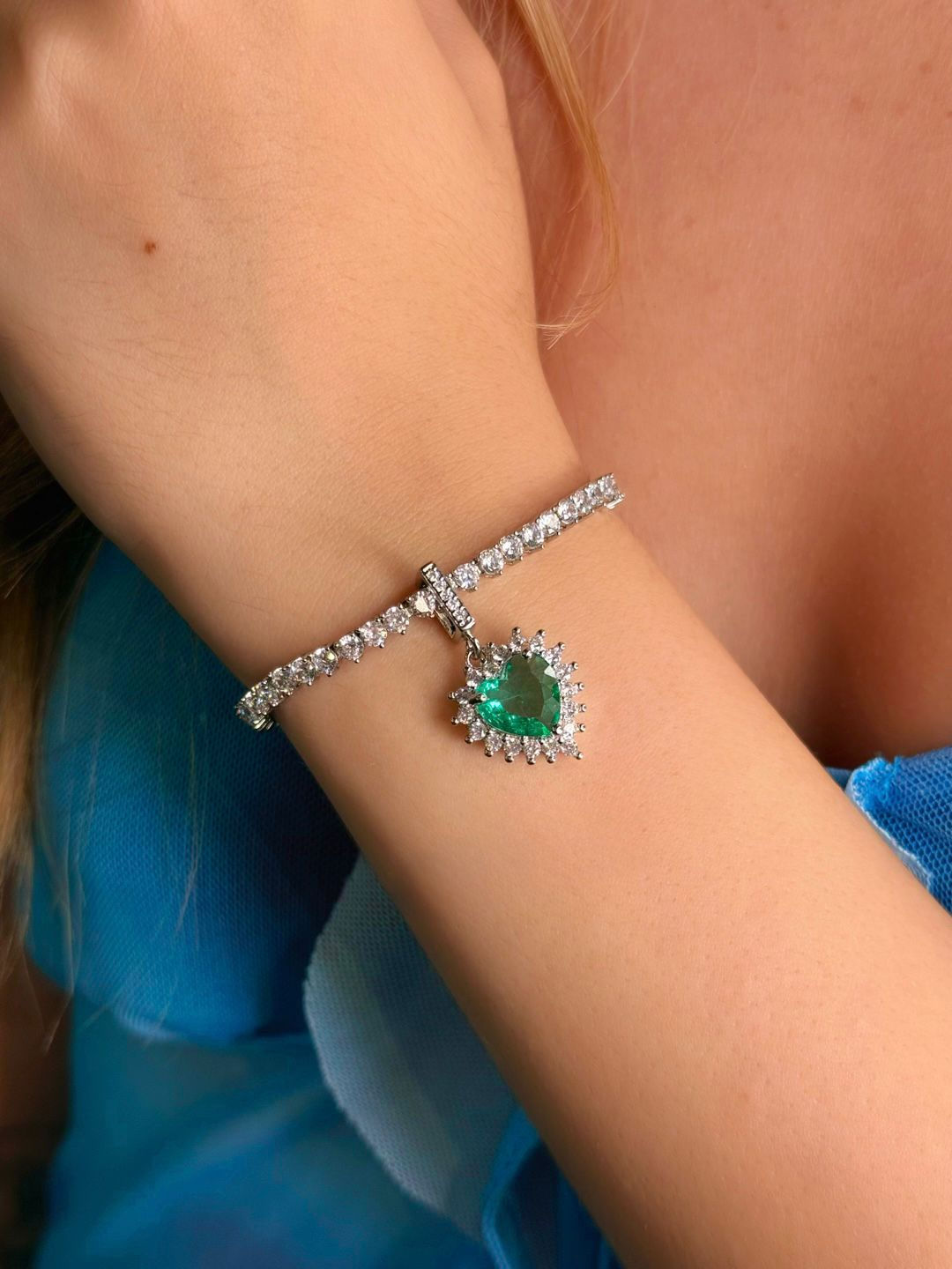 Pulseira Riviera Coração (Escolha a cor)