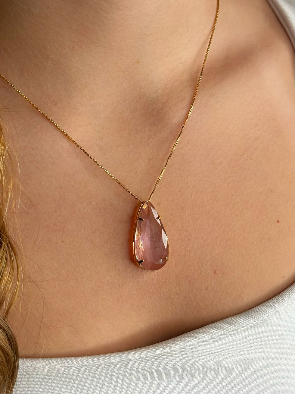 Miniatura: Colar Gota Fusion Gold (Escolha a cor)