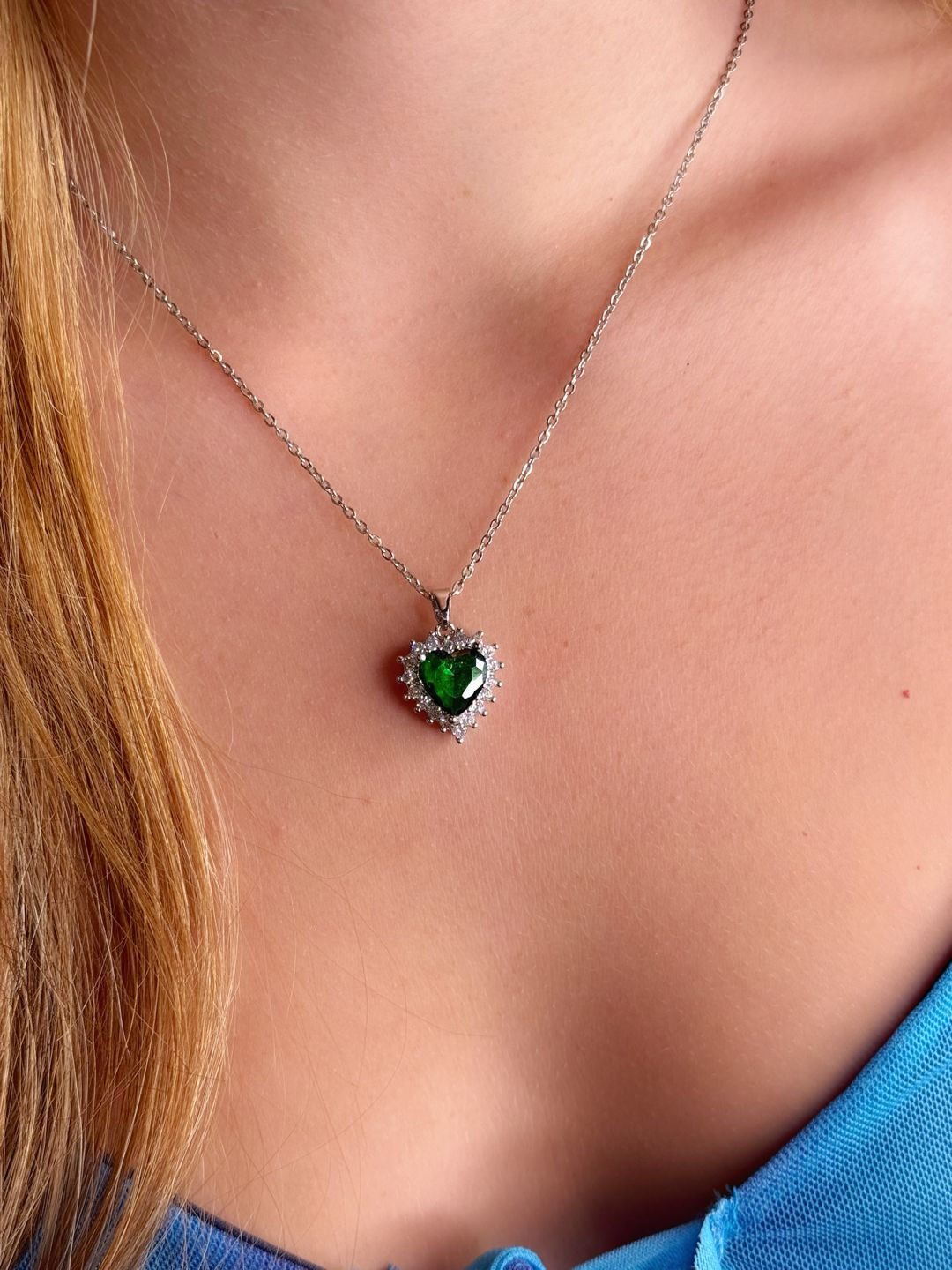 Colar Coração Princess Esmeralda