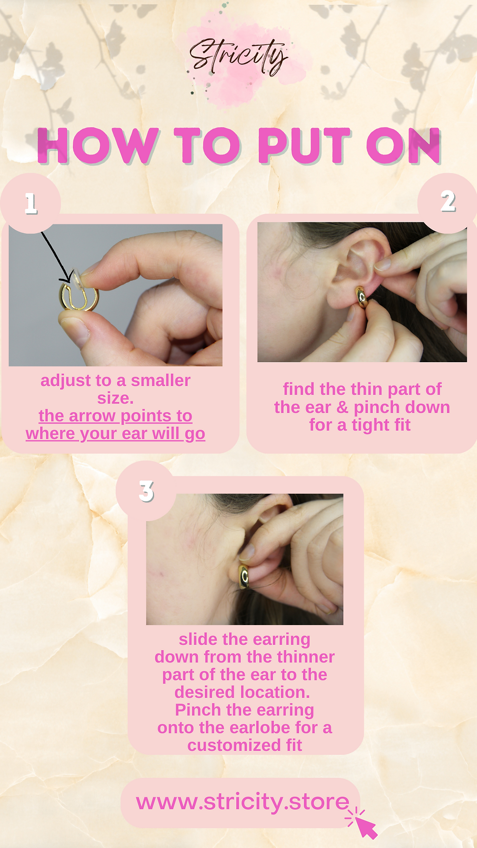 Thumbnail: Gold Rhinestone Cross Clip on Hoop Earring for Women