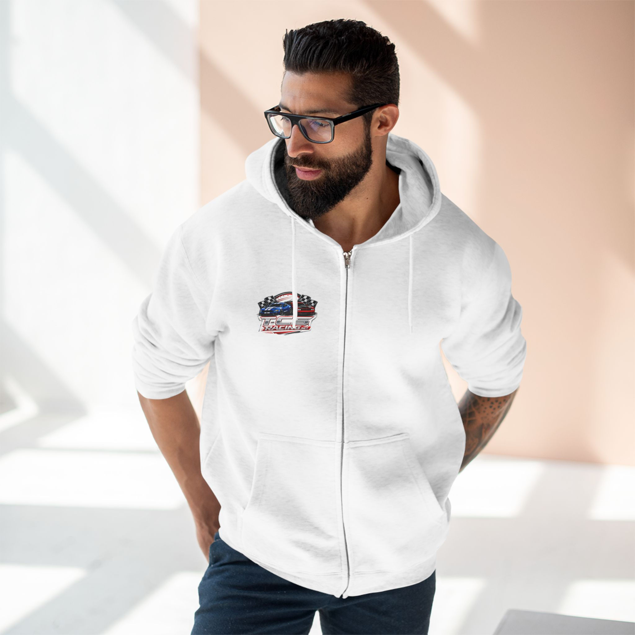 TCS Racing Team Zip Hoodie - Diecast Car Racing Action