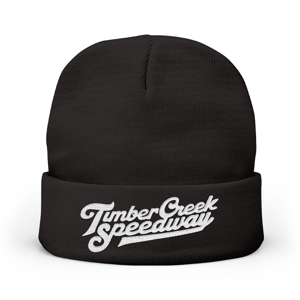Thumbnail: Embroidered cozy beanie in black