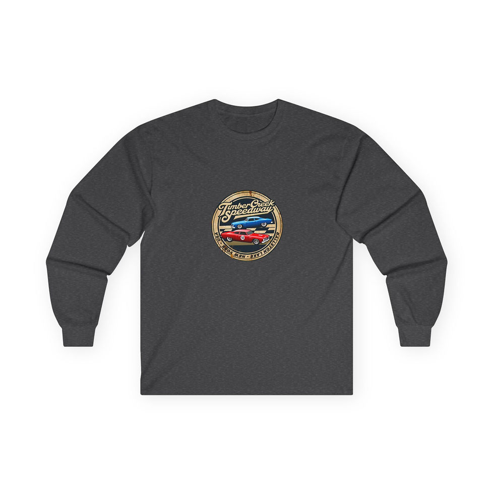 Thumbnail: Long sleeve diecast car racing tee in olive green