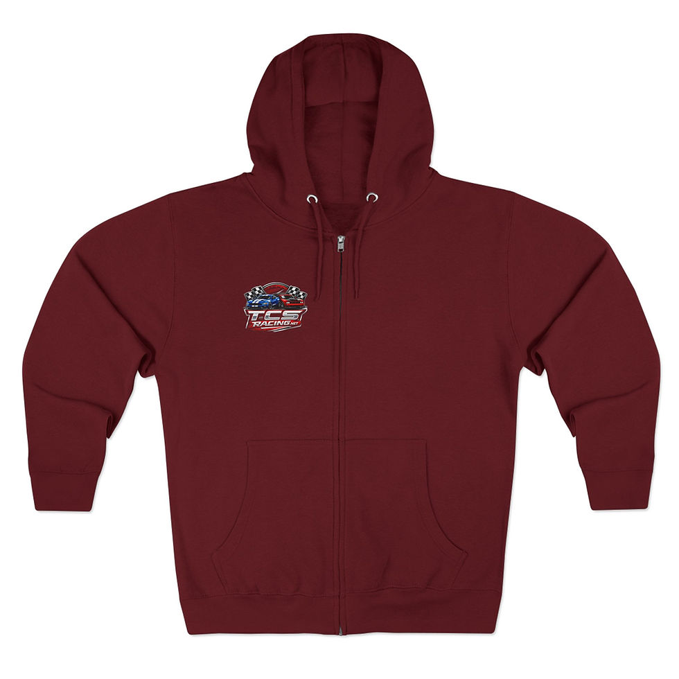 Thumbnail: Diecast Car Racing Zip Hoodie in red