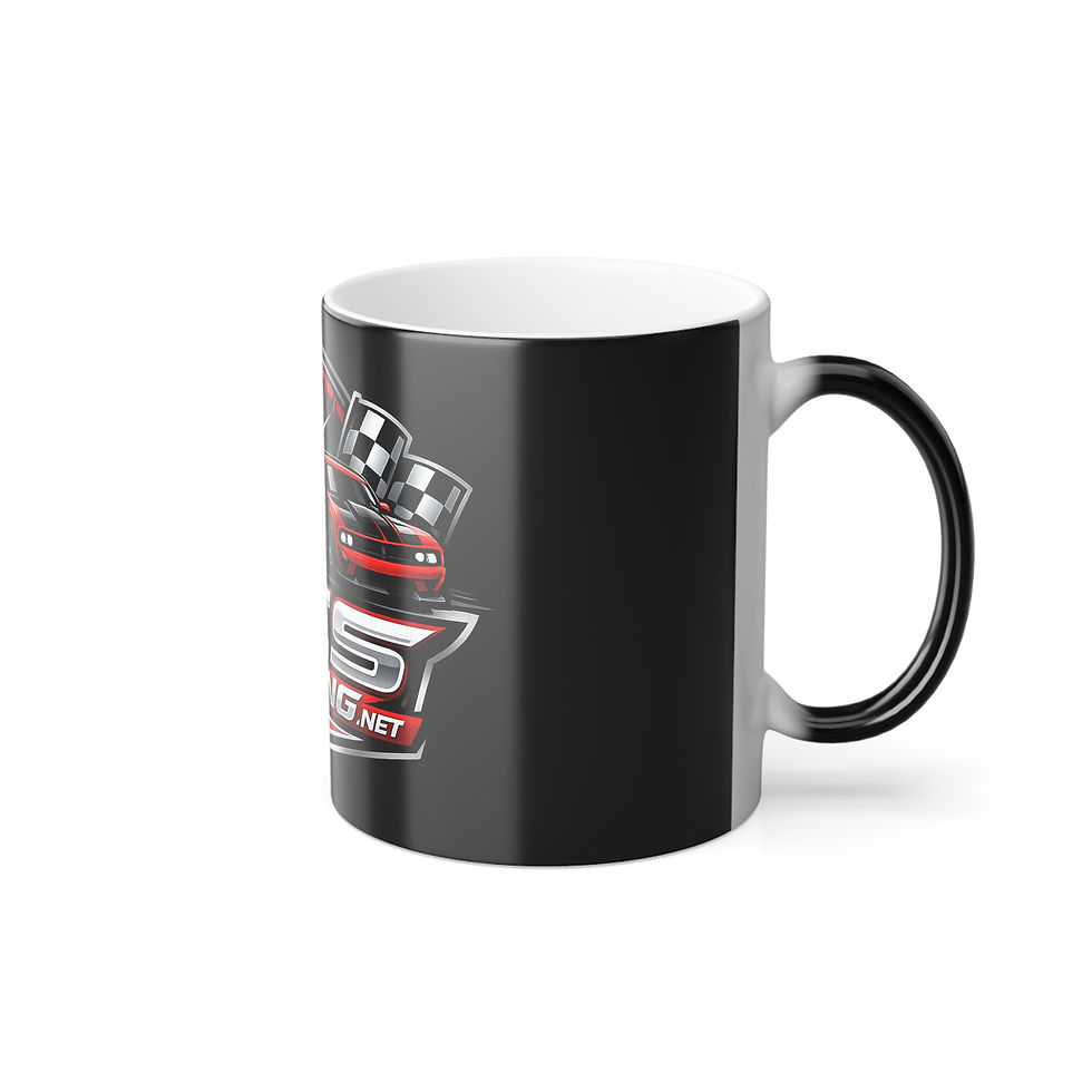 Thumbnail: Alternate side view of our Diecast car racing heat changing mug