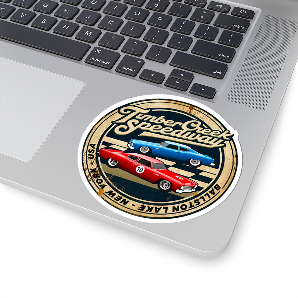 Thumbnail: Timber Creek Speedway vintage sticker on a laptop
