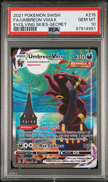 PSA 10 Umbreon Moonbreon Evolving Skies