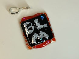 BLM Black on Red Pendant