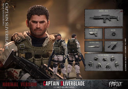 新品未使用　CAPTAIN SLIVERBLADE 1/12 フィギュア Patriot Studio 1/12 PS-002B Captain Sliverblade Deluxe