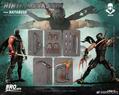 ゲームキャラクター BROTOYS 1/12 NINJA ASSASSIN HAYABUSH Brotoys 1/12 Ninja Assassin - Hayabush | 玩具箱Toy Box