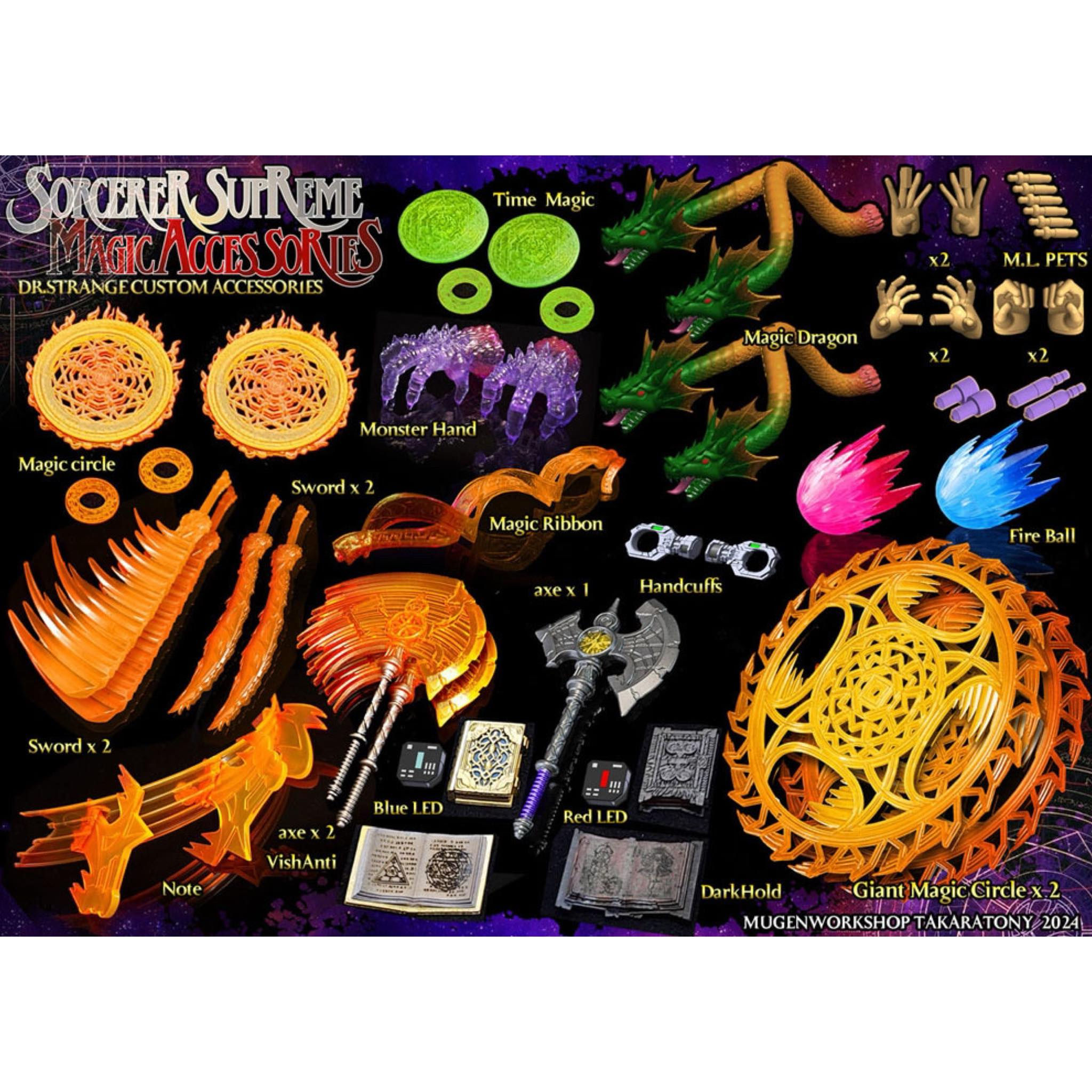 TakaraTony 1/12 Sorcercer Supreme Magic Set