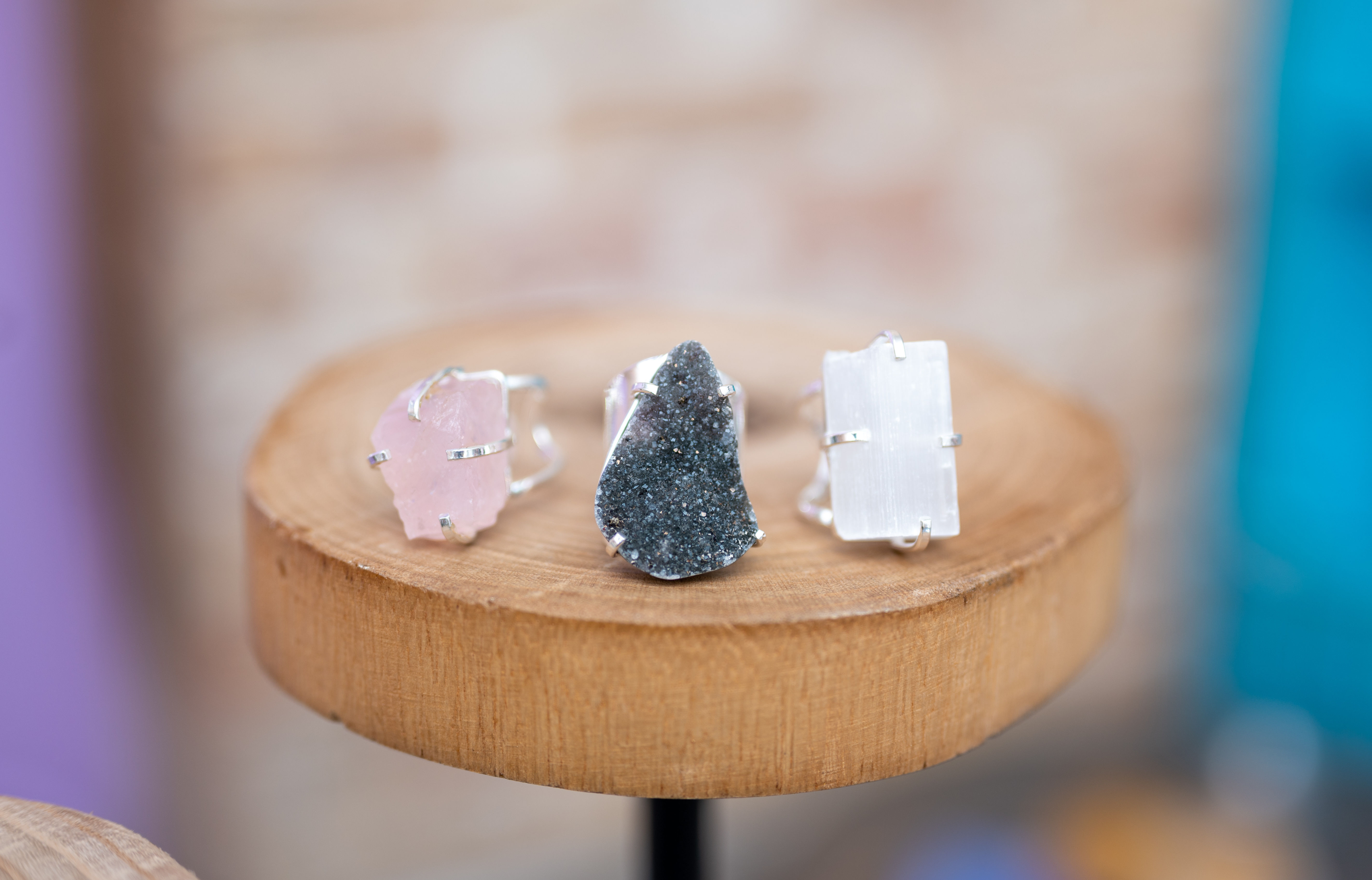 Adjustable Handmade Healing Crystal Rings