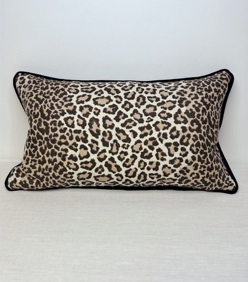 Colefax & Fowler Panthera Cushion Chocolate