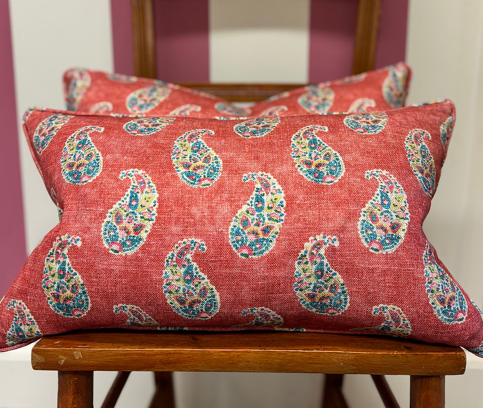 GP & J Baker Patola Paisley Cushion Red